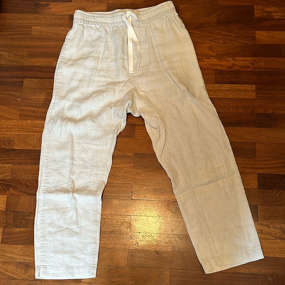 Assembly Label Linen Pant - Blue/White